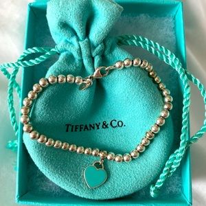 Tiffany & Co Mini Heart Bead Bracelet